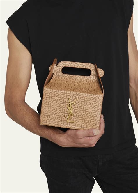 ysl lunch box tote bag|Saint Laurent Ysl Lunch Box Tote Bag in Natural for Men .